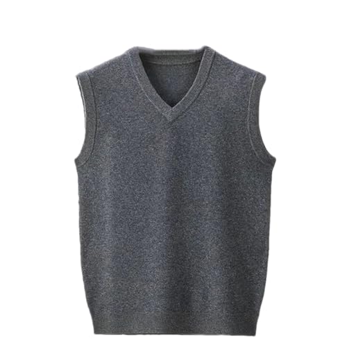 Men's Knitted Pullover Sweater Vest Casual V-Neck Solid Color Waistcoat Outwear Tops