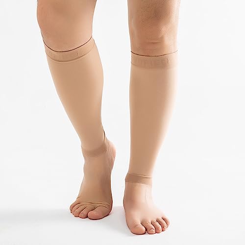 Evopleci 15-20Mmhg Skin Calf Compression Sleeve Men And Women Wide Calf Sleeve Brace Compression Socks For Leg Support thumb #1