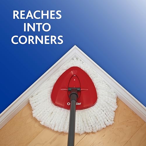 O-Cedar EasyWring Microfiber Spin Mop, Bucket Floor Cleaning System, Red, Gray, Standard - Image 6