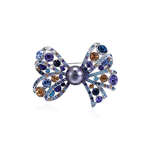 Broche en perles et nœud papillon haut de gamme pour dame