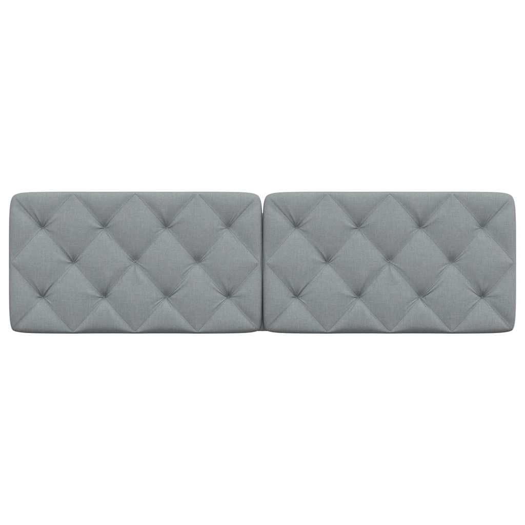 vidaXL Cabecero de Cama Acolchado Tela Gris Claro 180 cm