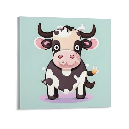 Toile murale abstraite de vache noire pour habiller un mur vide de bureau