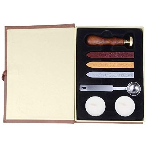 Wax Seal Seal Set, DLD Classic Vintage Antique Wax Print Set Magic School Badge Wax Set Gift Box Set Cover