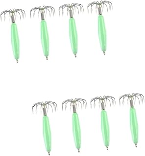 VANZACK 8 Peças 12 Anzóis De Pesca De Lulas Iscas Luminosas De Pesca De Lulas Gabaritos Noturnos Anzol De Pesca Fluorescente Anzóis De Pesca De Água Doce Anzol De Pesca Anzóis De Lula
