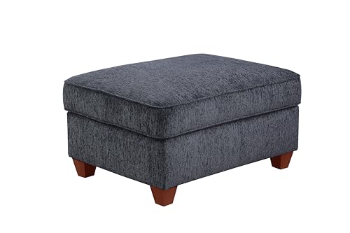 Image of Ball & Cast 116 inch L-Shaped Sectional Couch with Movable Ottoman & 6 Throw Pillow,7 Seat Chenille Upholstered Sectional Sofa W /Wide Armrest,DIY Combination,Comfy Sectionals Set for Living Room,Dark Gray