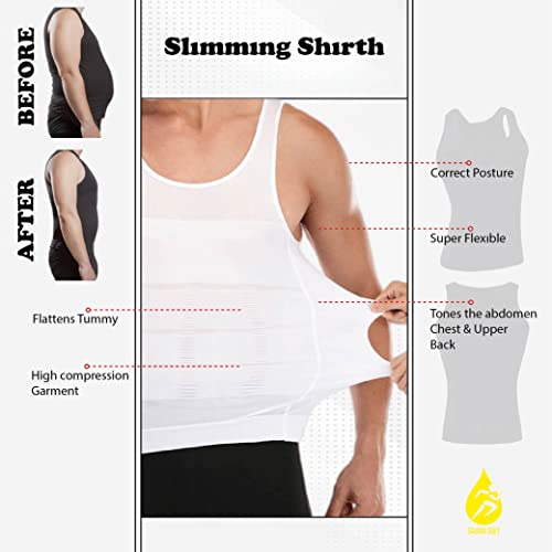 Image of FirstFit Abs Abdomen Compression Slimming Tummy Tucker Vest, Underwear Shapewear Slim Body Shaper for Men