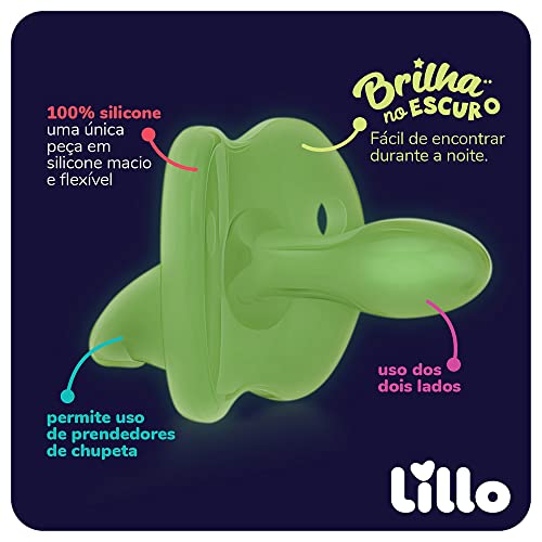Lillo Kit De Chupeta 100% Silicone Calming... glide