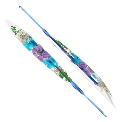 Image of Katech 2.5mm Crochet Hook for Arthritic Hands, Long Aluminum Inline Hooks