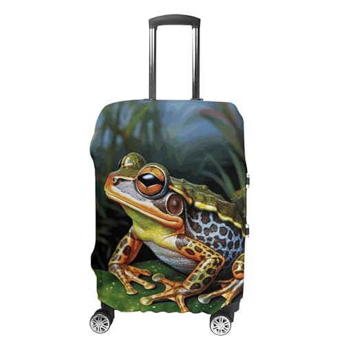 Travel Wheeled Suitcase Sleeve Dustproof Anti-scratch Tropical Frog Luggage Case Protective Cover For 19-32 Inch Luggage