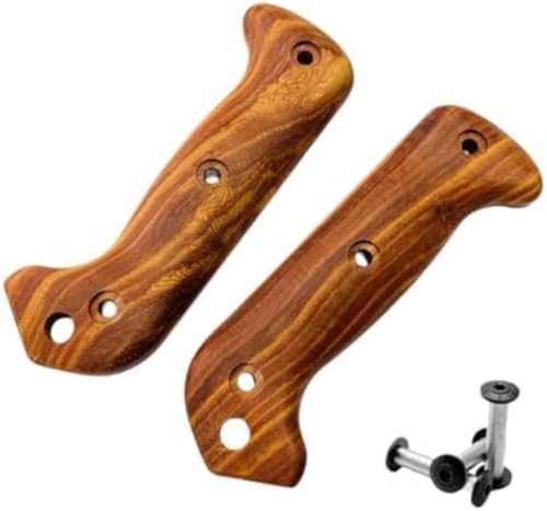 Aibote 1 par de manijas de balanza de sándalo natural, remplazo de herramientas de bricolaje, empuñaduras de repuesto para Ka-Bar Becker BK2 Companion BK9 con 3 juegos de tornillos Aibote 1 par de manijas de balanza de sándalo natural, remplazo de herramientas de bricolaje, empuñaduras de repuesto para Ka-Bar Becker BK2 Companion BK9 con 3 juegos de tornillos