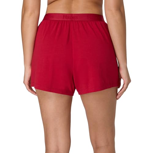 Image of Hanes Women's Originals Sleep Shorts, 2-Pack, Comfywear Supersoft Lounge Shorts Pack, 3.25 inch