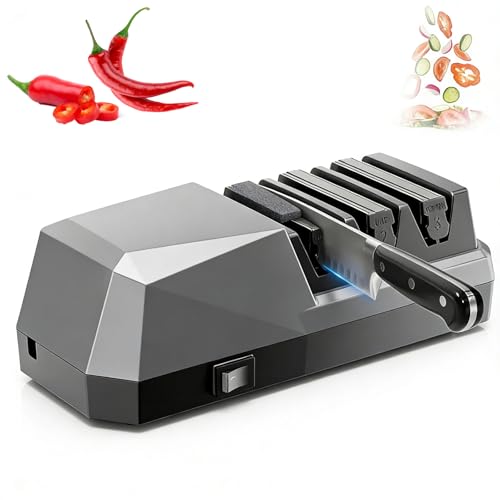 Fesatccoz Aiguiseur de Couteaux Électrique, 3 Étapes...