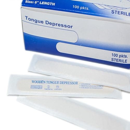 GENERIC Saini_MEDICOS Sterile Wooden Smooth Edges Tongue Depressor-200