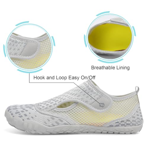 Image of L-RUN Barefoot Water Shoes Women Mens Aqua Sock Athletic Hiking Water Sports Shoes for Swim Beach Pool Sand Diving Walking
