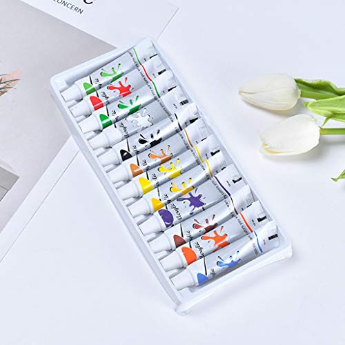 ZZALLL 12 x 12ml Heavy Body Kleuren Rijke Pigmenten Verf Set voor het schilderen van Ambachten - Image 5