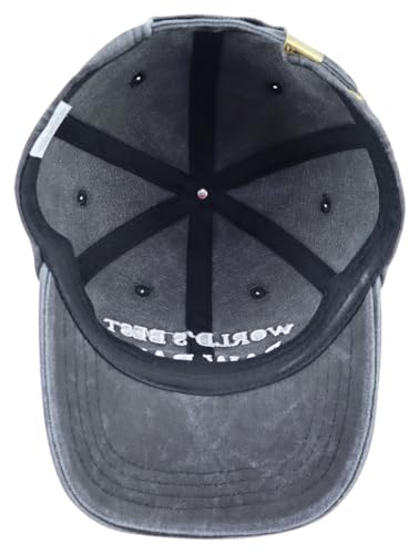 Image of World's Best Paw Paw Papa Uncle Hat for Grandpa Dad Men, Funny Adjustable Cotton Embroidered Grandfather Father Baseball Cap