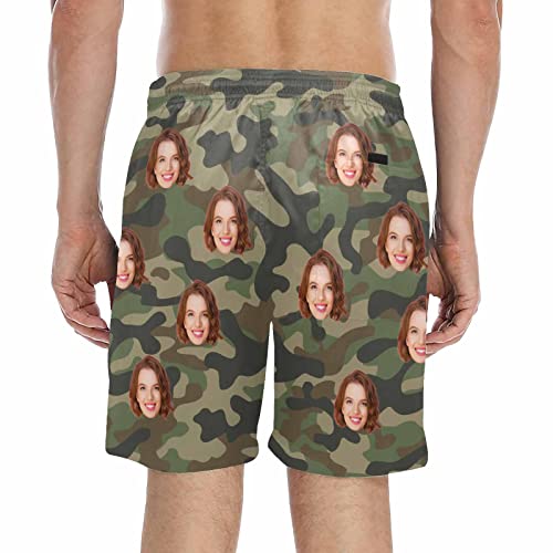 Personalized Swim Trunks with face Custom Photo Gifts Swim Shorts for Men Customized Novelty Beach Board Short for BF2