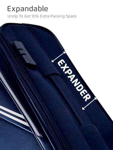 Image of Safari Swift Neo Set of 3 Cabin, Medium & Large Soft Luggage Trolley Bag with Dual Wheels, Polyester, Expandable, 8 Wheels, Travel Bag, Suitcase for Travel, Trolley Bags for Travel, Blue