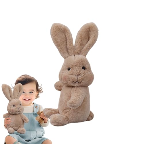 Conejo de peluche de conejo, conejito relleno - Pascua Flush Bunny Soft Doll 13 pulgadas | 360 grados conejo de la cabeza rotatable para cumpleaños para niños, vacaciones, sofá, dormitorio, decoración