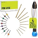 Micro Drill Bits Set with Pin Vise | Small Hand Drill - Pin Vise Hand Drill...