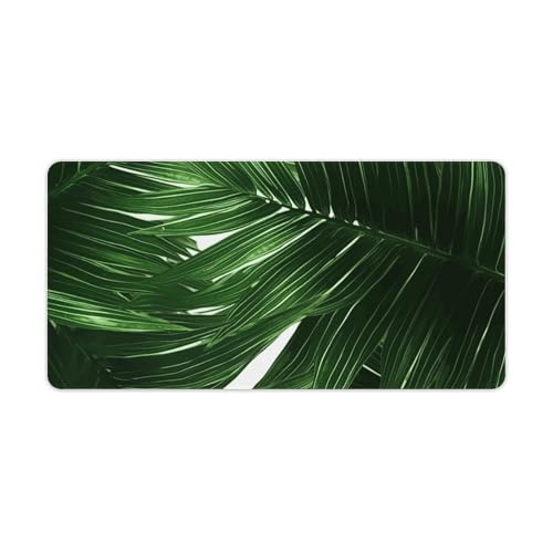 Tapis de souris de jeu grand format décor feuilles exotiques pour votre maison