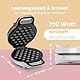 Clatronic® Waffeleisen für trendige Bubble-Waffeln | Bubble Waffeleisen mit 180° Rotationsfunktion für gleichmäßige Backergebnisse | Waffle Maker mit antihaftbeschichteter Backfläche | 700W | WA 3772