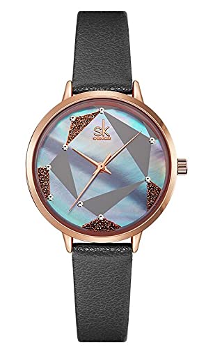 SHENGKE Elegant Creative Pearl Shell Dial Ladies Fashion Analog Wrist Watch for Women (B09FKBSN3P) Amazon Price History, Amazon Price Tracker