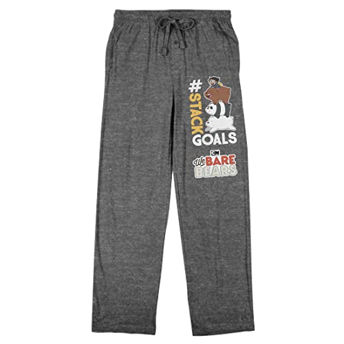 We Bare Bears Stack Goals Men's Graphite Heather Sleep Pajama Pants