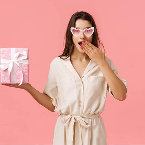 40th Birthday Glasses for Women - Pink 40 & Fabulous Shiny Diamond Pearl Sunglasses for Women 40th Birthday Party Supplies4