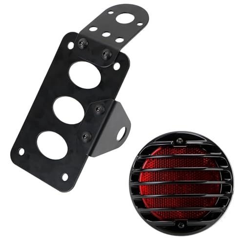 Luces traseras de 12V para motocicleta con soporte placa matrícula y luz freno integrada