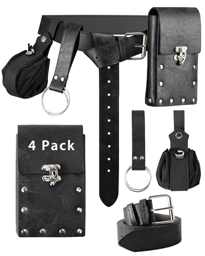 PARTTELY Pirate Accessories (Black Solid 3PCS)