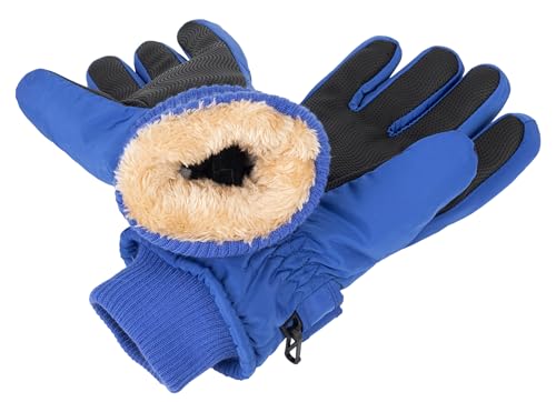 Image of Kids Ski Gloves Winter Warm Glove Outdoor Thermal Snow Finger Mittens for Boys Girls 5-10 Years