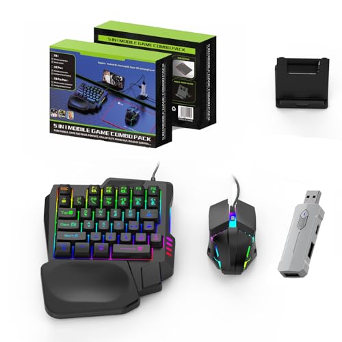 Zunate Half Hand Gaming Keyboard and Combo, Half Hand Gaming...