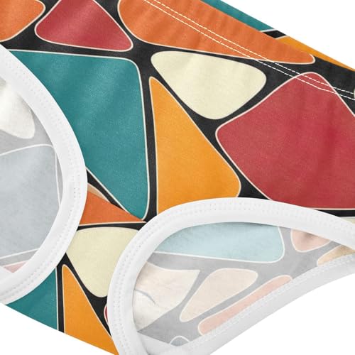 Abstract Shapes Cute Panties Girl Toddler Underwear Custom Cotton Funny Briefs Kids Undies 2t4