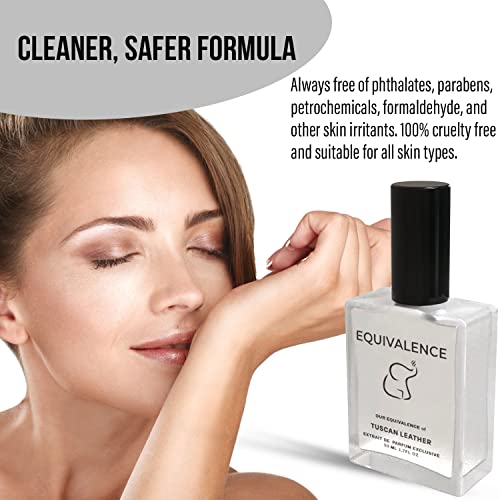 Equivalence Of Tuscan Leather Extrait De Parfum (1.7 Fl Oz)- Long Lasting Daily 12-14 Hours Perfume Oil Concentrated Spray For Men, Women, All Skin Types – 99% Same Fragrance #TOP6