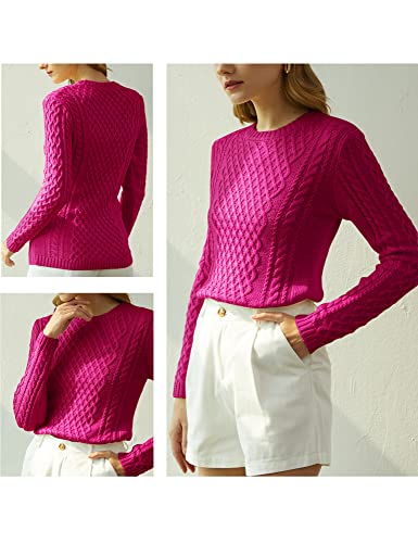 Image of v28 Women Crew Neck Knit Stretchable Elasticity Long Sleeve Sweater Jumper Pullover