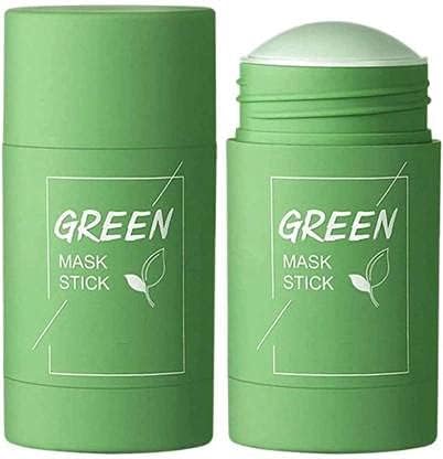 Green Tea Mask Stick for Face Purifying Blackhead Remove for Men and Women Anti-Acne Oil Control Clay Stick Mask For Deep Cleaning, & Clean Pores for All Skin Types 40g Pack of-1