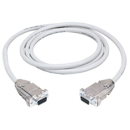 Black Box Serial Null Modem Cable - DB-9 Male Serial - DB-9 Female Serial - 10ft - Beige