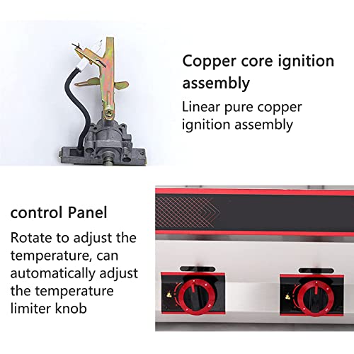 Generic Professionelle Gasfritteuse, 12L / 18L Gasfritteuse Tank Edelstahl Hähnchenchips Fritteuse mit Korbschaufel für kommerzielle Restaurantküche – Bild 6