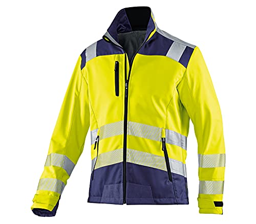 KÜBLER Workwear | KÜBLER REFLECTIQ Softshell Arbeitsjacke PSA 2 | warngelb/dunkelblau | Größe L