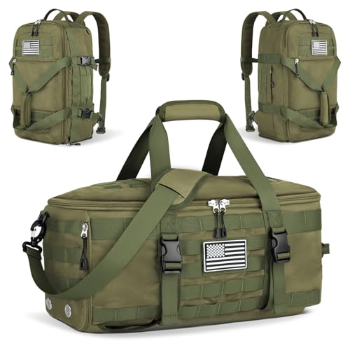 Image of Gym Bags for Men Women, Military Duffle Bag with Shoe Compartment
