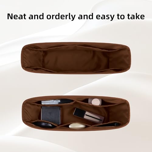 Image of DGAZ Purse Organizer Insert Fits Neverfull-Mini /PM /MM /GM Bags,Silk Bag Organizer,Luxury Handbag & Tote Shaper(PM, Gold)