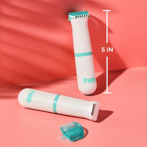 Image of PalmPerfect Bikini Trimmer for Women - Precise & Gentle Hair Removal | Trimmer for Sensitive Areas, Dual Blade System with Rounded Tips, Waterproof Wet /Dry Grooming with Trimming Guide