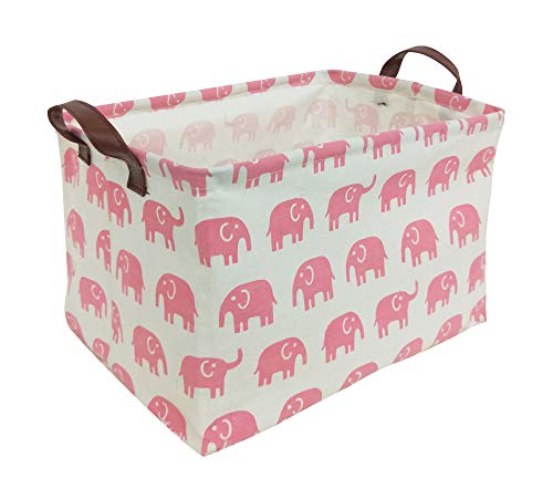 HIYAGON Rectangular Storage Box Basket for Baby, Kids or Pets - Fabric Collapsible