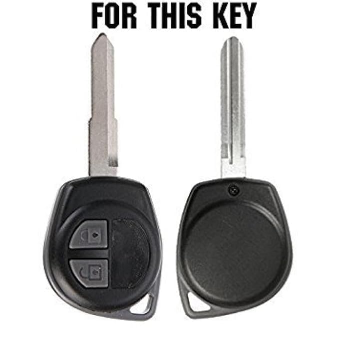 Image of Metal Key Cover Compitable for Suzuki Swift | Ertiga | Wagonr | Celerio | Swift Dzire | Alto | Fronx | Breza | S Presso | Ignis 2 Button Remote Key (Blue)