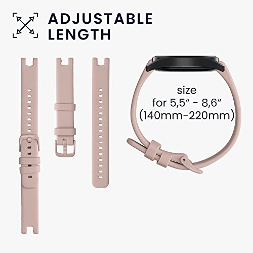 Image of kwmobile Straps Compatible with Garmin Lily Sport Straps - 2x Replacement Silicone Watch Bands - Lavender /Beige