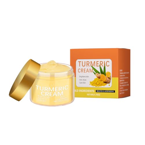 Crema Facial Blanqueadora Cúrcuma,Crema Facial Antiarrugas de Cúrcuma,Anti Envejecimiento,Cremas Eliminadora Manchas Oscuras Cúrcumas,Reparadora Hidratante Cúrcumas,Cremas Iluminadora de Cúrcum