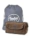 Men's Canvas Leather Toiletry Bag Shaving Kit - Bayfield Bags - Vintage Retro-Look Waxed Canvas Large (11x6x6) Travel Dopp Bag