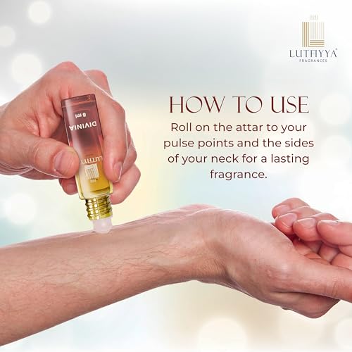 Image of Non-Alcoholic Attar Roll-On Perfume Oil (Pack of 2, 8ml Each) | Tam Don & Divinia | Long Lasting Sandalwood, Floral, Amber & Musk Fragrance for Men & Women