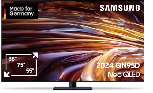 Samsung GQ75QN95DAT 189 cm Fernseher (75 Zoll), Neo QLED AI TV mit Neural Quantum 4K AI Gen2 Prozessor, Smart TV, KI TV, Deutsches Modell, graphitschwarz